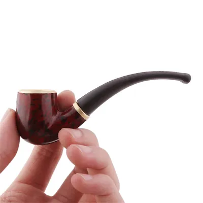Mini tuyau de fumée courbé en résine filtre à cigarettes broyeur à herbes Portable accessoires