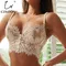 CINOON Lingerie Sexy sous-vêtements pour femmes françaises Ultra mince dentelle fleur broderie Bralette soutien-gorge Push up cils sous-vêtements féminins