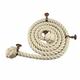 36mm White Synthetic Cotton Bannister Handrail Rope x 12FT C/W 4 Copper Fittings