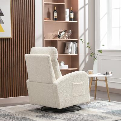 Upholstered Swivel Glider Rocking Chair