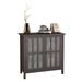 Costway Storage Buffet Cabinet Glass Door Sideboard Console Table