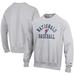 Men's Champion Gray Fredericksburg Nationals Baseball Reverse Weave Pullover Sweatshirt