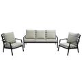 3 Pieces Patio Conversation Sets Outdoor Sectional Sofa Set Aluminum Patio Furniture Set