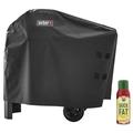 Weber 7181 Pulse 2000 with Cart Premium Grill Cover Bundle with Cornhusker Kitchen Gourmet Duck Fat Spray Cooking Oil