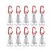 10x Tent Stakes Deck Anchor Peg with Spring Buckle Awning High Strength Tool Carabiner Clips Board Peg for Camping Outdoor Red