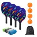 ASG Pickleball Set Including 4 Wood Pickleball Paddles 6 Balls and 1 Carry Bag Pickleball Paddles for Beginners and Intermediate Player Pickleball Set of 4