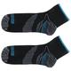 Men Socks Anti-Varicose Pressure Flight Socks Fasciitis Breathable Sweat Absorbent Sports Socks Size S (Black and Blue)