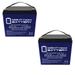 12V 55AH GEL Replacement Battery compatible with Minn Kota Endura Trolling Motor - 2 Pack