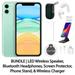 Restored Apple iPhone 11 128GB Green Fully Unlocked with LED Wireless Speaker Bluetooth Headphones Screen Protector Wireless Charger & Phone Stand (Refurbished)