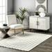 nuLOOM Ana Handmade High/Low Geometric Area Rug 5 x 8 Ivory