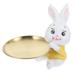 Home Decorative Bunny Statue Storage Tray Bunny Jewelry Tray Home Storage Tray