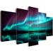 5 Pieces Wall Art Aurora Scenery Painting on Canvas Stretched and Framed Canvas Paintings Ready to Hang for Home Decorations Wall Decor Unframed