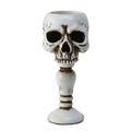 TFFR Skull Candle Holder Vintage Skeleton Candlestick Tea Light Cup for Home Party Decoration