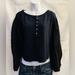 Free People Tops | Free People Midriff Croptop Longsleeves Blouse. Size Xs. Puff Cuff Sleeves. Nwot | Color: Black | Size: Xs