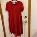 Lularoe Dresses | Lularoe Carly Red/Black Heather Hi Low Dress Small | Color: Black/Red | Size: S