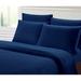 Fresh Linen Collection Super Soft Striped Sateen Sheet Set Microfiber/Polyester in Blue/Navy | Wayfair Fresh-6pc-HotelStripe-Full-Navy