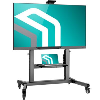 ONKRON Portable TV Stand w/ Wheels - Floor TV Stand for 50-100 Inch Flat/Curved TVs up to 265 Lbs in Black | Wayfair TS1991-B