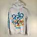 Disney Sweaters | 2019 Walt Disney White Zip Up Sweater Hoodie Size Small | Color: Blue/White | Size: S