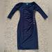 Ralph Lauren Dresses | Lauren Ralph Lauren Cocktail Blue Velvet Dress Stretch Poly Size 6 Retails $134 | Color: Blue | Size: 6