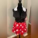 Disney Dresses | Disney Minnie Mouse Dress, Ladies Size Medium. New With Tags! Button Front | Color: Red | Size: M