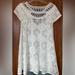 Free People Tops | Free People Nwt Ivory Xs Lace Keyhole Top Dress | Color: Cream | Size: Xs