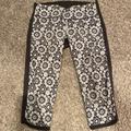 Lululemon Athletica Pants & Jumpsuits | Cropped Floral Lululemon Pants | Color: Gray/White | Size: 6