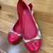 Coach Shoes | Coach Cecile Signature Pink Leather Flats | Color: Pink/White | Size: 8.5