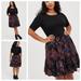 Torrid Dresses | Euc/Like New Torrid Multi Plaid Super Soft & Challis Tiered Dress Size 0x L 12 | Color: Black/Purple | Size: 0x