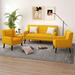 UIXE 3 Piece Living Room Set Linen in Yellow | Wayfair Living Room Sets TD-IDF-SF03-LS03-YELLOW