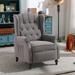 Alcott Hill® Arneisha 26.8" Wide Manual Wing Chair Recliner w/ Massager Linen in Gray | 41.3 H x 26.8 W x 28.7 D in | Wayfair