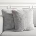 Willa Arlo™ Interiors Pecoraro Faux Fur Throw Square Pillow Cover & Insert Polyester/Polyfill/Faux Fur in Gray | 23 H x 23 W x 2 D in | Wayfair