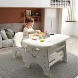 Zoomie Kids Seagate Kids Arts & Crafts Table & Chair Set Plastic in Gray | 19.2 H x 30.7 W in | Wayfair 12D7529F8FAF48328F5B0CCB46351450