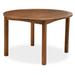 Red Barrel Studio® Maqadas Eucalyptus Solid Wood Round Indoor/Outdoor Dining Table Wood in Brown/White | 29.5 H x 47.25 W x 47.25 D in | Wayfair