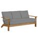 Summer Classics Ashland 73.12" Wide Outdoor Teak Patio Sofa w/ Cushions Wood/Natural Hardwoods/Olefin Fabric Included/Sunbrella® Fabric Included | Wayfair