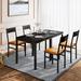 Latitude Run® 4 - Person Dining Set Wood/Upholstered/Metal in Black/Brown/Gray | 29.1 H x 59 W x 23.6 D in | Wayfair