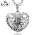 EUDORA-Collier Pendentif Boule FTP en Forme de Cœur pour Femme Bijou Fin de Grossesse Tendance