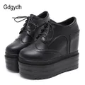 Gdgydh-Escarpins Vintage à Talons Hauts pour Femme Chaussures Deux Pièces Noires Sexy pour Boîte