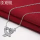 DOTEFFIL – chaîne en argent Sterling 925 de 18 pouces collier avec pendentif en forme de cœur AAA