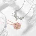 G & D – collier avec pendentif en forme de trèfle à quatre feuilles en acier inoxydable pour femme