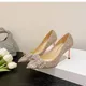 Talons hauts pointus papillon pour femmes chaussures de mariage élégantes robe de mariée talons