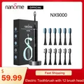 Nandme-Brosse à dents électrique NX9000 étanche IPX7 écran LCD intelligent induction nettoyage