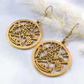 Boucles d'oreilles pendantes en forme de pentagramme pour femmes boucles d'oreilles pendantes en