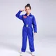 Cosplay bleu pour enfants garçons filles uniforme de capitaine d'astronaute spectacle de