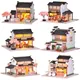 Analyste miniatures de maison de beurre en bois pour filles maison de course villa gauche jouets
