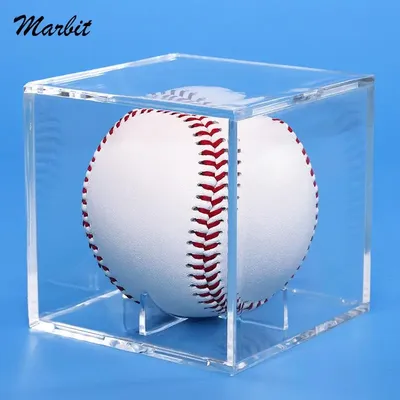 Boîte de Rangement Transparente en Acrylique pour Balle de Baseball Protection UV Anti-Poussière