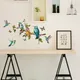 Autocollant mural coloré branche papillon oiseau papier peint décoratif personnalisé pour la