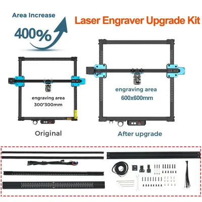 CNC Laser Graveur Mise À Niveau Expand Kit 600x600mm DIY Bureau Gravure Laser Cadre En Aluminium