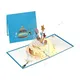 Cartes d'Anniversaire Musicales 3D avec Lumière et Musique Popup Joue une Chanson Happy Birthday