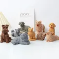 Moule à bougie en Silicone multi-styles pour chat chien bricolage dessin animé animaux savon