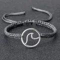 Bracelets à breloques Boho Ocean Waves pour femmes et hommes bracelets tressés ficelle de fil